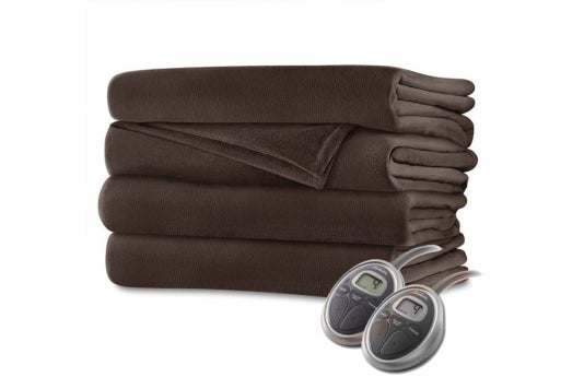 Sunbeam velvet plush heated blanket.